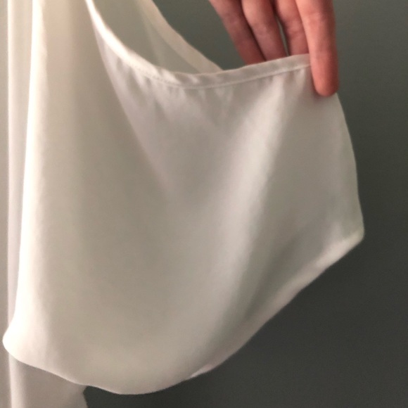 White Blouse Cold Shoulder Flamingo ✵ White Office - Picture 4 of 5